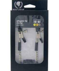 Spartacus Adjustable Alligator Nipple Clamps w/Silver Chain