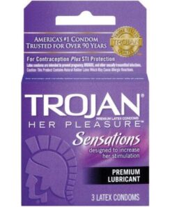 Trojan Her Pleasure Condoms - Box of 3