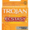 Trojan Ultra Ribbed Ecstasy Condoms - Box of 3