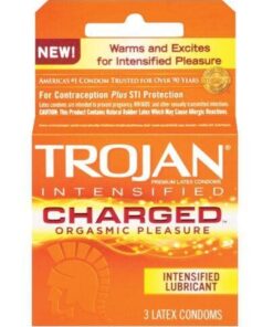 Trojan Intensified Charged Condoms - Box of 3