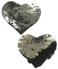 Pastease Color Changing Flip Sequins Heart - Slate/Black O/S