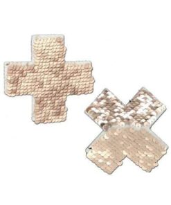 Pastease Color Changing Flip Sequins Cross - Rose Gold O/S