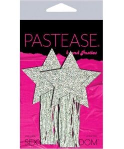 Pastease Glitter Tassle Stars - Silver O/S