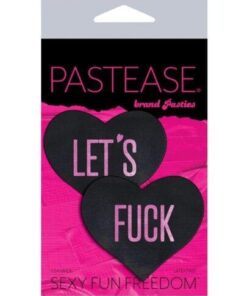 Pastease Let's Fuck Hearts - Black O/S