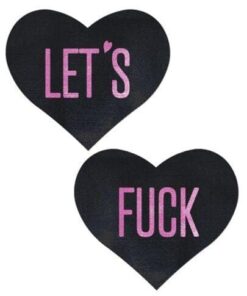 Pastease Let's Fuck Hearts - Black O/S