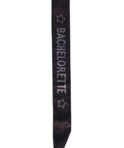 Bachelorette Sash w/Crystals - Black