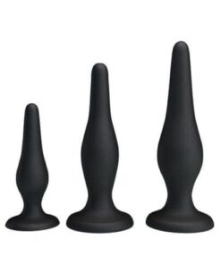 Pretty Love Beginner's Mini Anal Kit - Black Set of 3