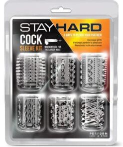 Blush Stay Hard Cock Sleeve Kit - Clear Box of 6