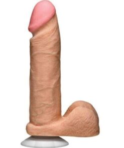 Realistic 8" Ultraskyn Cock w/Balls - White