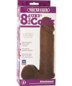 Vac-U-Lock 8" Ultraskyn Cock Attch. - Black