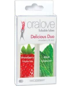 Oralove Delicious Duo Flavored Lube - Strawberry & Mint