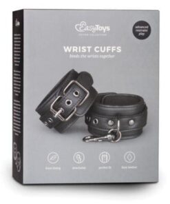 Easy Toys Faux Leather Handcuffs - Black