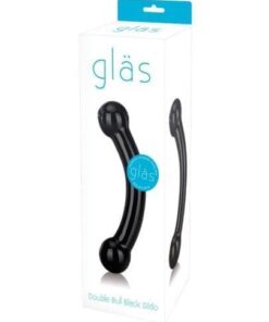 Glas Double Bull Glass Dildo - Black