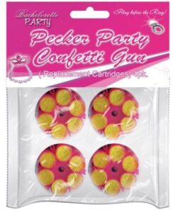 Party Pecker Confetti Refill Cartridge - Pack of 4