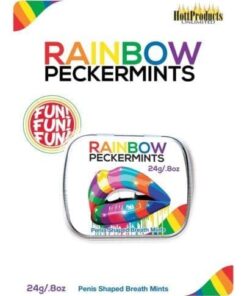 Rainbow Pecker Shape Candies in Tin-Carded