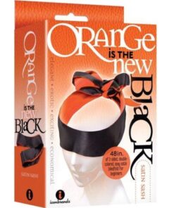 The 9's Orange is the New Black Satin Sash Reversible Blindfold