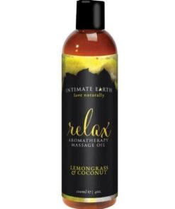 Intimate Earth Relaxing Massage Oil - 120 ml Coconut & Lemongrass