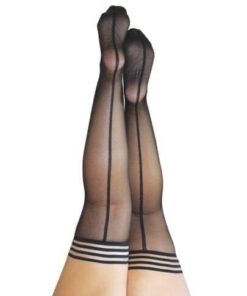 Kix'ies Lois Thigh High w/Black Seam Black D