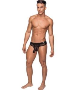 Hoser Stretch Mesh Thong Black L/XL