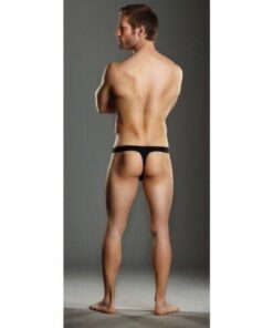 Male Power Rip off Thong w/Studs Black L/XL