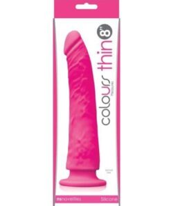 Colours Pleasures Thin 8" Dildo - Pink