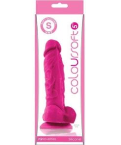 ColourSoft 5" Silicone Soft Dildo - Pink