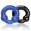 Oxballs Ultraballs Cock Rings - Black/Police Blue Pack of 2