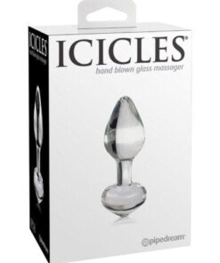 Icicles No. 44 Hand Blown Glass Butt Plug - Clear