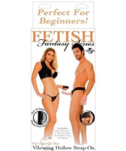 Fetish Fantasy Series for Him or Her Vibrating Hollow Strap-On - Flesh