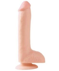 Basix Rubber Works 8" Dong w/Suction Cup - Flesh