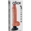 King Cock 10" Vibrating Cock w/Balls - Flesh