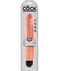 King Cock  10" Vibrating Stiffy - Flesh