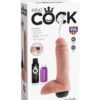 King Cock 8" Squirting Cock w/Balls - Flesh