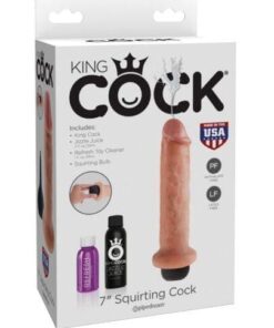 King Cock 7" Squirting Cock - Flesh