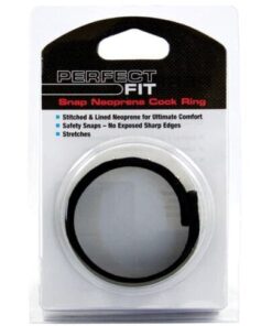 Perfect Fit Neoprene Snap Cock Ring - Black