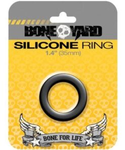 Boneyard 1.4" Silicone Ring - Black