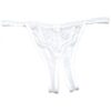 Scalloped Embroidery Crotchless Panty White O/S