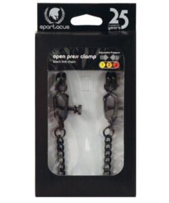 Spartacus Adjustable Alligator Nipple Clamps w/Black Chain