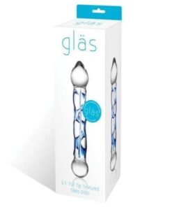 Glas 6.5" Tip Textured Glass Dildo