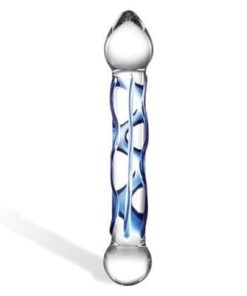 Glas 6.5" Tip Textured Glass Dildo