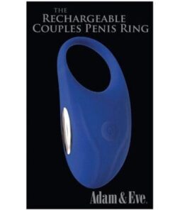 Adam & Eve Rechargeable Couples Penis Ring - Blue