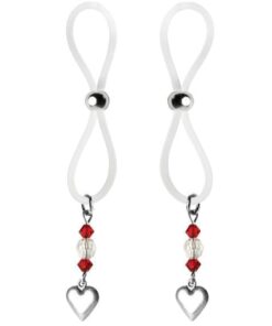 Bijoux de Nip Nipple Halos Heart Charm - Red/Clear