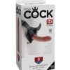 King Cock Strap-On Harness w/8" Cock - Tan