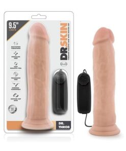 Blush Dr. Skin Dr. Throb 9.5" Cock w/Suction Cup - Vanilla