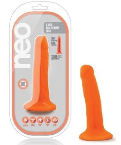 Blush Neo Dual Density 6" Cock - Neon Orange