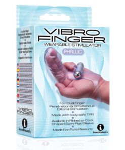 The 9's Vibrofinger Phallic Finger Massager - Purple