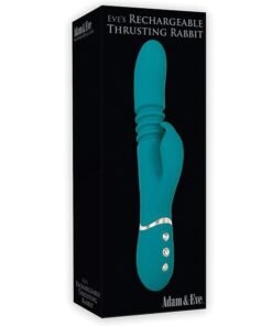 Adam & Eve Eve's Rechargeable Thrusting Rabbit - Green