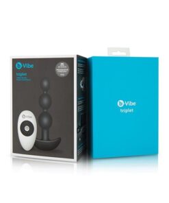 b-Vibe Remote Triplet Anal Beads - Black