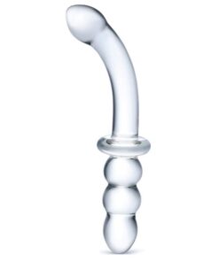 Glas 8" Ribbed G-Spot Glass Dildo