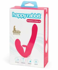 Happy Rabbit Strapless Strap on Rabbit Vibe - Pink